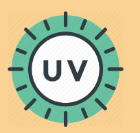 An icon with the word uv on it.